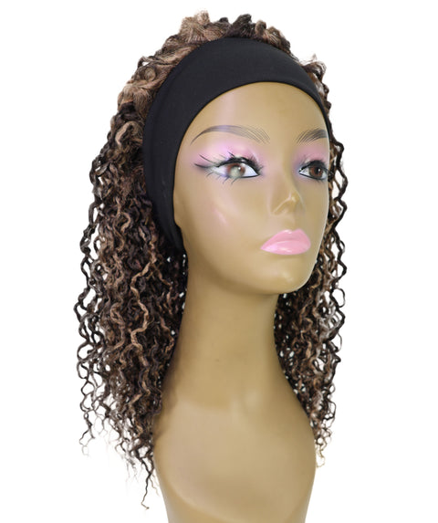 Zoraida Shoulder-length Slip-On Curly Half Wig with Layered Twist Spiral Curls