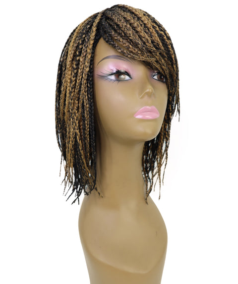 Nikita Women's Elegant Side-Part Short Micro Braided Wig