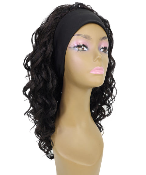 ARIANNA -20 Inch Easy Slip-On Curly Half Wig With Drawstring Natural-Look