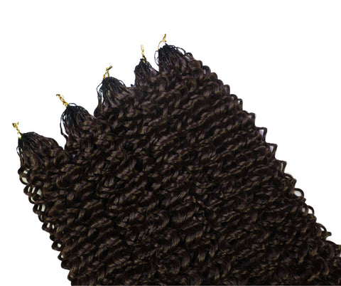 LUXLUXE Water Curl Synthetic Crochet Hair Extensions – Available in 14"  85g 18" 110g & 22" 132g Pre Separated 100 Strands Feather Hairpiece for Natural Bouncy Curls