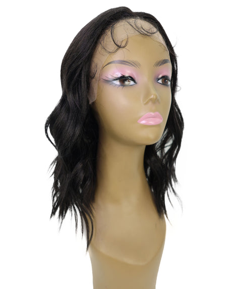 Ginna Mid-Length Wavy 13.5 inch Wig Natural-Looking Waves with Defined Center Part