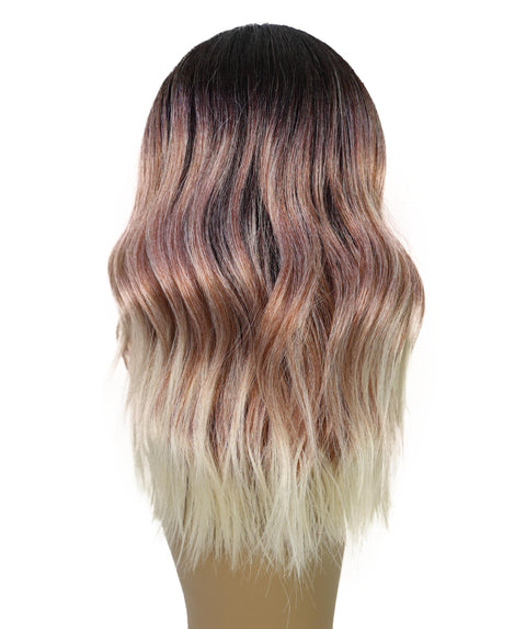 Ginna Mid-Length Wavy 13.5 inch Wig Natural-Looking Waves with Defined Center Part