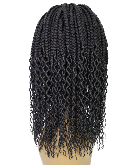 Merlene Shoulder-Length full wig Braided Curly with Box Braid Texture Bob Wig