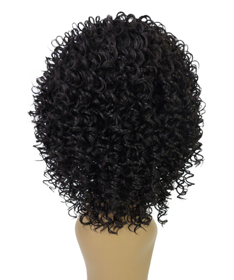 Binta 15.5 in Slip-On Afro-Style Half Wig with Voluminous Curls