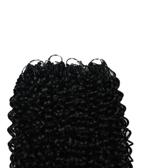 LUXLUXE Water Curl Synthetic Crochet Hair Extensions – Available in 14"  78g 18" 100g & 22" 120g Pre Separated 100 Strands Feather Hairpiece for Natural Bouncy Curls