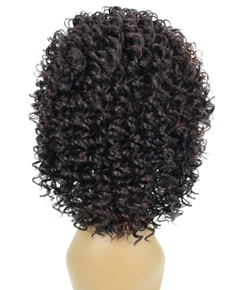 Binta 15.5 in Slip-On Afro-Style Half Wig with Voluminous Curls