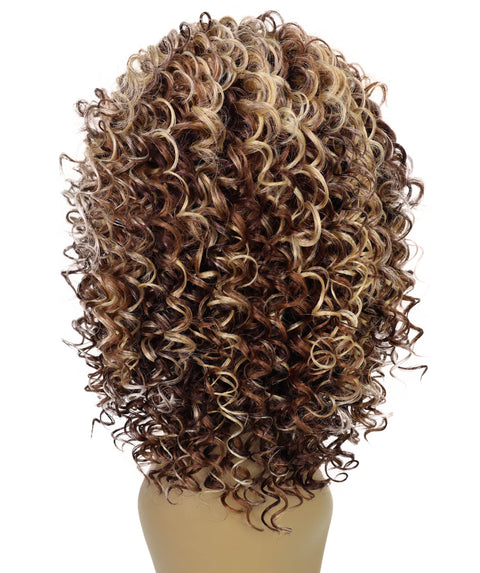 Binta 15.5 in Slip-On Afro-Style Half Wig with Voluminous Curls