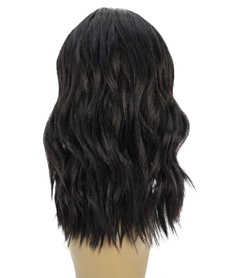 Ginna Mid-Length Wavy 13.5 inch Wig Natural-Looking Waves with Defined Center Part