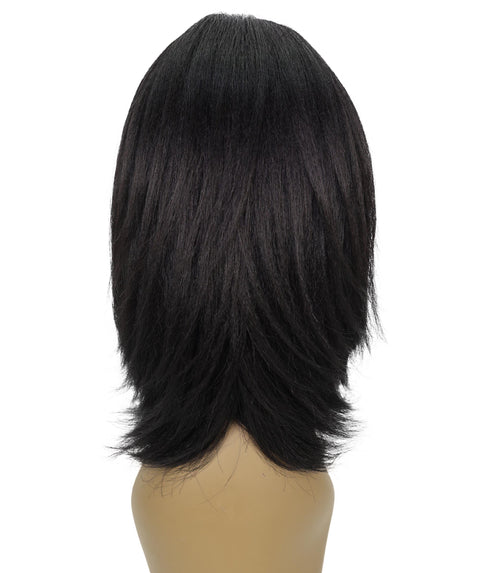 Lynette Sleek Shoulder-Length Elegant Silver Ombre Bob Wig with Bangs