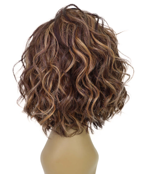 Esela Shoulder-Length Soft Flowing Waves with Natural Volume Human Hair Blend Wig