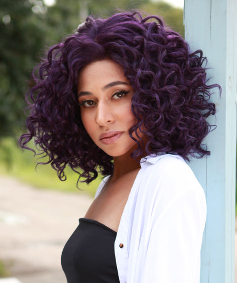 Oya Violet Blend Angled Bob Lace Front Wig