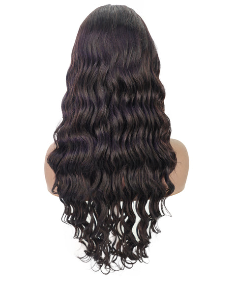 Swahili 24.5-Inch Wavy Human Hair Lace Wig | 100% Human Hair, Glueless 6x13 HD Lace  | Natural Voluminous Soft Curls for Confident Beauty