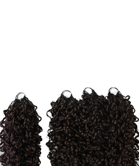 LUXLUXE Burmese Synthetic Crochet Hair Extensions – 14" 85g, 18" 110g, 22" 132g Pre Separated 100 Strands Feather Hairpiece for Soft Curly Protective Styles