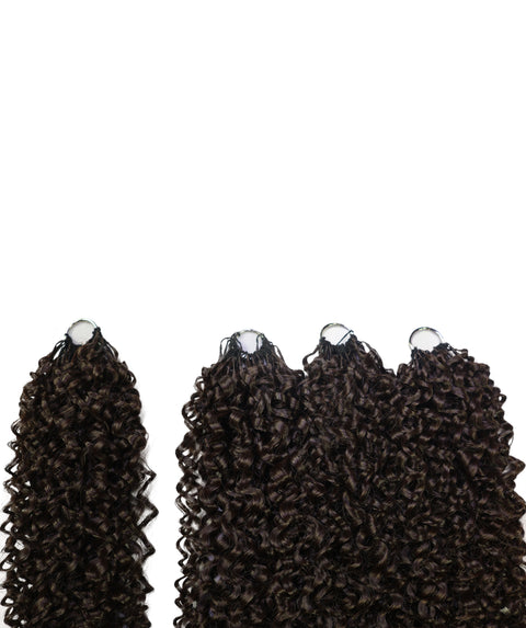 LUXLUXE Burmese Synthetic Crochet Hair Extensions – 14" 85g, 18" 110g, 22" 132g Pre Separated 100 Strands Feather Hairpiece for Soft Curly Protective Styles