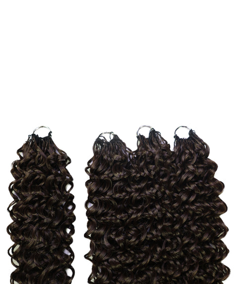 LUXLUXE Dominican Synthetic Crochet Hair Extensions – 14" 85g, 18" 110g, 22" 132g Pre Separated 100 Strands Feather Curly Hairpiece