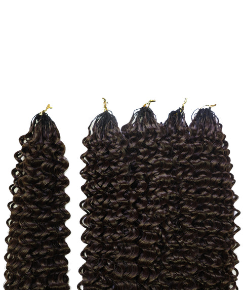 LUXLUXE Water Curl Synthetic Crochet Hair Extensions – Available in 14"  85g 18" 110g & 22" 132g Pre Separated 100 Strands Feather Hairpiece for Natural Bouncy Curls