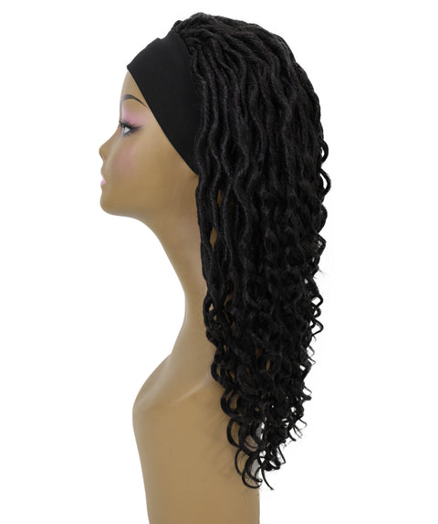 NEKA 21-Inch Long Twist Spiral Curl Wig with Headband