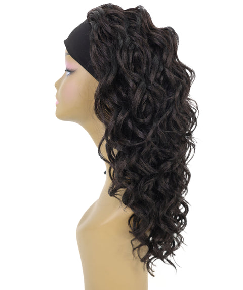 ARIANNA -20 Inch Easy Slip-On Curly Half Wig With Drawstring Natural-Look