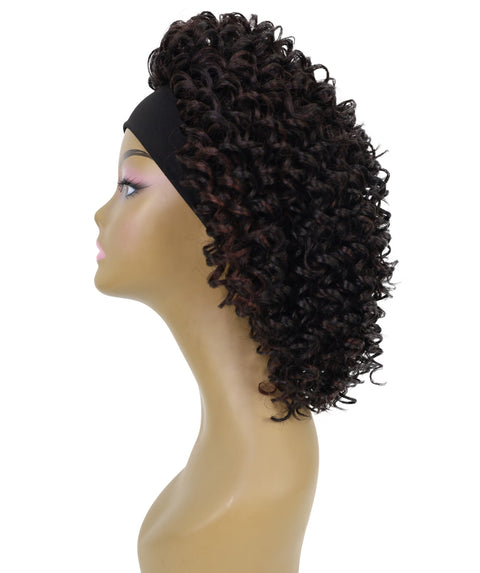 Binta 15.5 in Slip-On Afro-Style Half Wig with Voluminous Curls