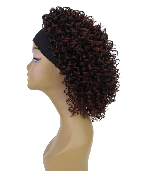 Binta 15.5 in Slip-On Afro-Style Half Wig with Voluminous Curls