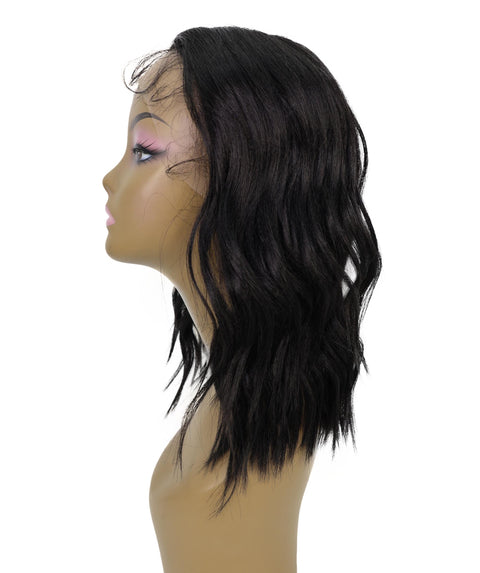 Ginna Mid-Length Wavy 13.5 inch Wig Natural-Looking Waves with Defined Center Part