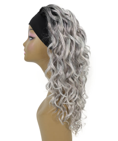 ARIANNA -20 Inch Easy Slip-On Curly Half Wig With Drawstring Natural-Look