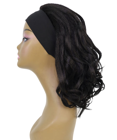 Kailana Shoulder-Length 13 Inch Curly Headband Half Wig for Women