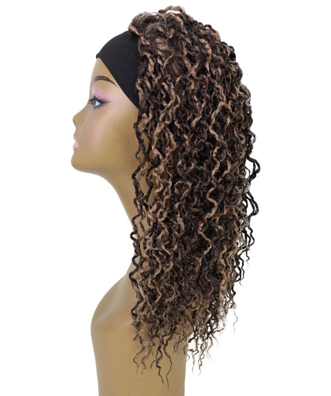 Zoraida Shoulder-length Slip-On Curly Half Wig with Layered Twist Spiral Curls