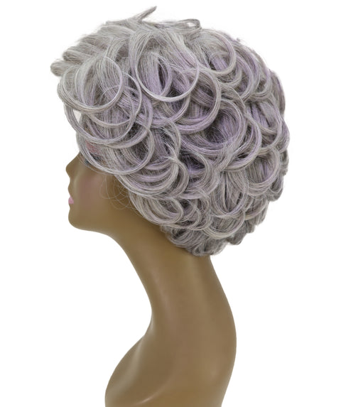LUXLUXE Short Curly Afro Full Wig – 8.5" Kinky Voluminous Synthetic 120g Hairpiece Heat Resistant Synthetic Fiber