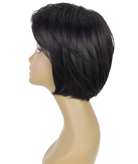 Kettcia Sleek Layered Cut with Face-Framing Style Straight Short Bob Wig