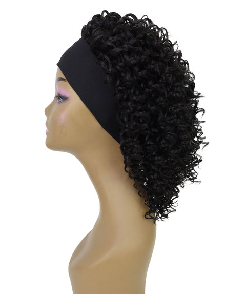 Binta 15.5 in Slip-On Afro-Style Half Wig with Voluminous Curls