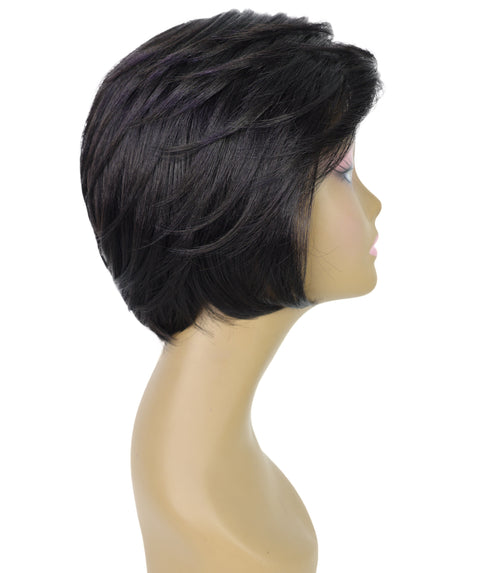 Kettcia Sleek Layered Cut with Face-Framing Style Straight Short Bob Wig