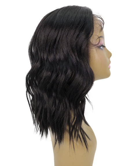 Ginna Mid-Length Wavy 13.5 inch Wig Natural-Looking Waves with Defined Center Part