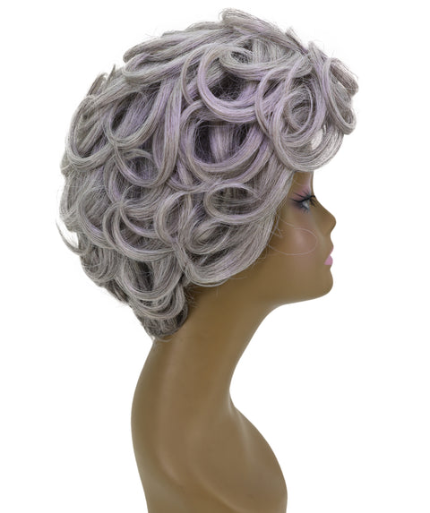 LUXLUXE Short Curly Afro Full Wig – 8.5" Kinky Voluminous Synthetic 120g Hairpiece Heat Resistant Synthetic Fiber