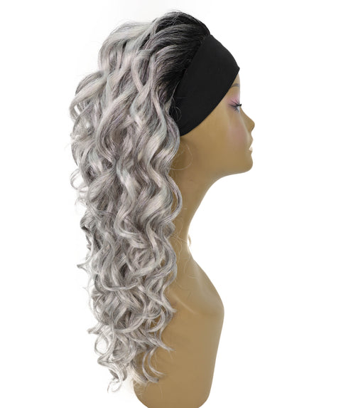 ARIANNA -20 Inch Easy Slip-On Curly Half Wig With Drawstring Natural-Look