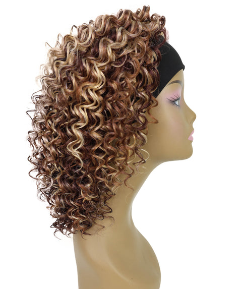 Binta 15.5 in Slip-On Afro-Style Half Wig with Voluminous Curls
