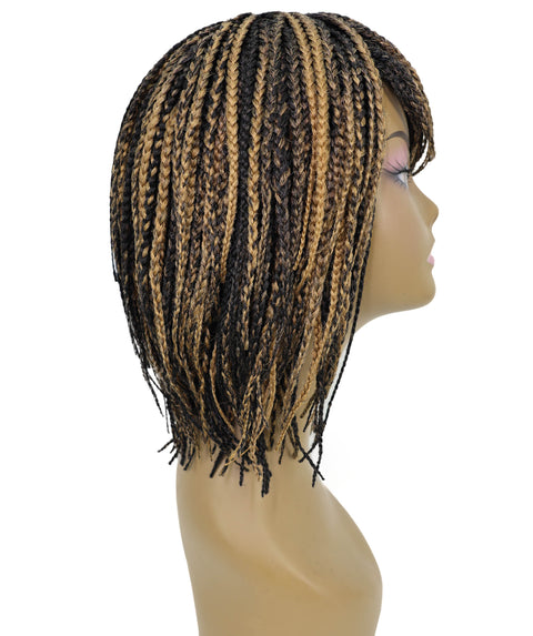 Nikita Women's Elegant Side-Part Short Micro Braided Wig