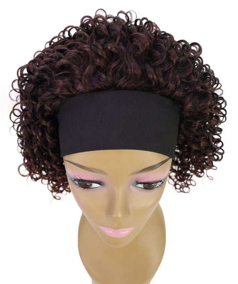 Binta 15.5 in Slip-On Afro-Style Half Wig with Voluminous Curls