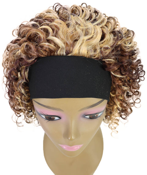 Binta 15.5 in Slip-On Afro-Style Half Wig with Voluminous Curls