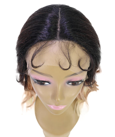 Ginna Mid-Length Wavy 13.5 inch Wig Natural-Looking Waves with Defined Center Part