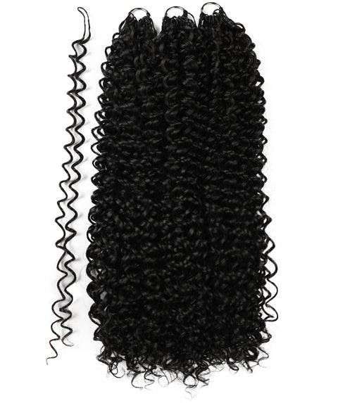 LUXLUXE Water Curl Synthetic Crochet Hair Extensions – Available in 14"  78g 18" 100g & 22" 120g Pre Separated 100 Strands Feather Hairpiece for Natural Bouncy Curls