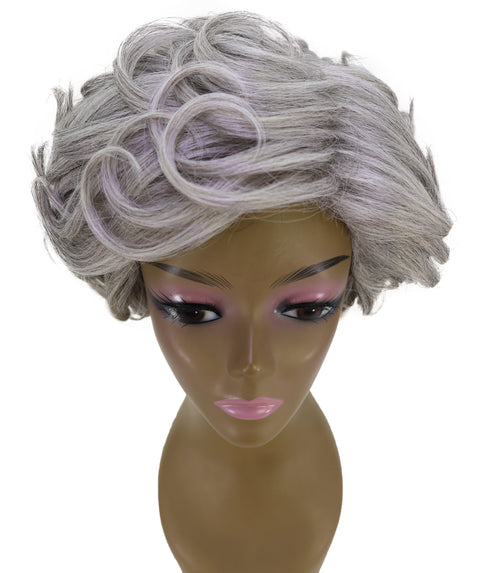 LUXLUXE Short Curly Afro Full Wig – 8.5" Kinky Voluminous Synthetic 120g Hairpiece Heat Resistant Synthetic Fiber