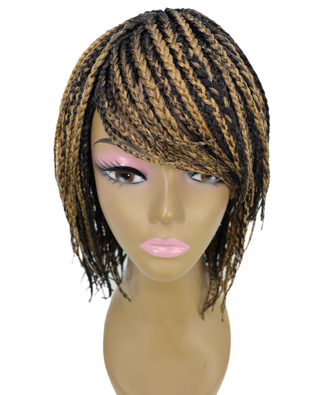 Nikita Women's Elegant Side-Part Short Micro Braided Wig