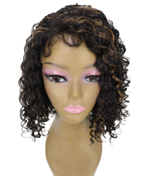 Ebonee Curly Bob Wig Collar-Length Curls and Hand-Braided Box Braids