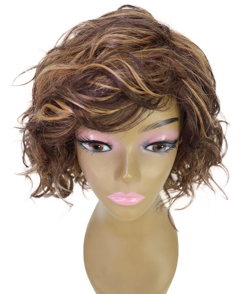 Esela Shoulder-Length Soft Flowing Waves with Natural Volume Human Hair Blend Wig