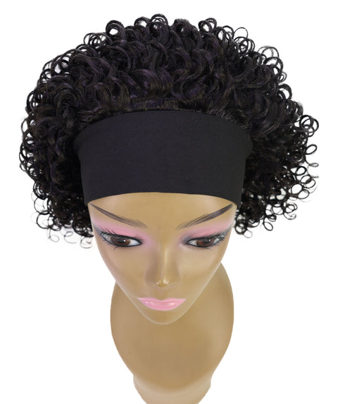 Binta 15.5 in Slip-On Afro-Style Half Wig with Voluminous Curls