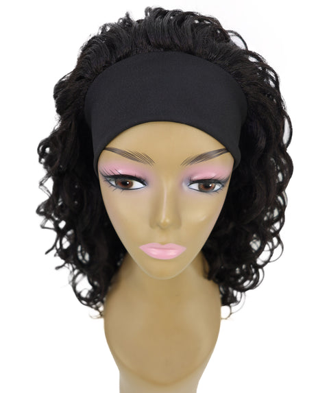 ARIANNA -20 Inch Easy Slip-On Curly Half Wig With Drawstring Natural-Look