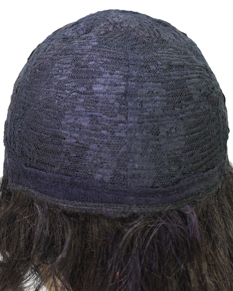 Esela Shoulder-Length Soft Flowing Waves with Natural Volume Human Hair Blend Wig