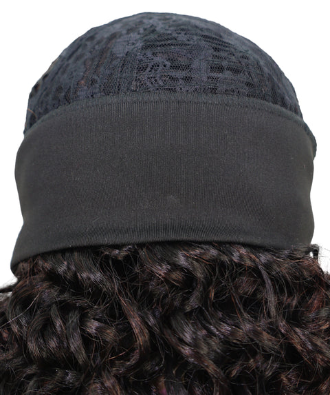 Binta 15.5 in Slip-On Afro-Style Half Wig with Voluminous Curls