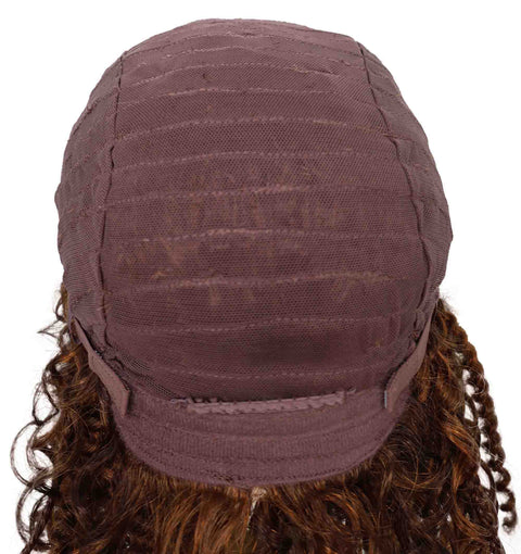 Ebonee Curly Bob Wig Collar-Length Curls and Hand-Braided Box Braids